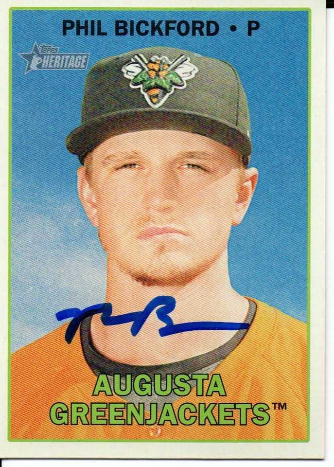 Phil Bickford Augusta GreenJackets 2016 Topps Heritage Minors Signed Card - Image 1 of 1