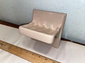 Bath Tub/Shower Ceramic Thinset Wall Mount Tile Soap Dish Skin Peach Tan ? - Picture 1 of 4