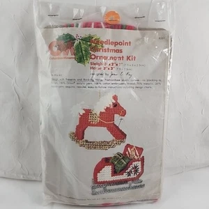 Columbia Minerva Joan E. Ray Needlepoint Christmas Ornament Kit Horse & Sleigh - Picture 1 of 5