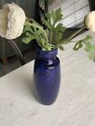 Scheurich Keramik West German mid century  blue vase drip glaze 1970s