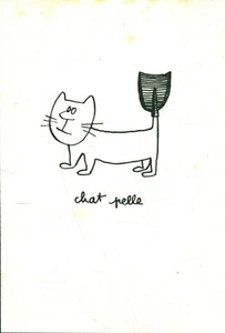 Cabinet de curiosité réédition planche affiche A3 humour chat pelle Siné - Picture 1 of 1