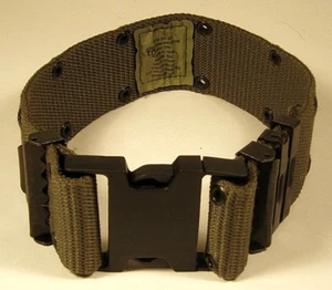 Cinturón de pistola militar de EE. UU. Oliva monótono verde fatiga tela cuello grande raza perro - Imagen 1 de 11