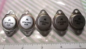 Motorola TO3 N-Channel MOSFET Power Driver 250W Transistor MTM15N40 400V 15A 5PK - Foto 1 di 2