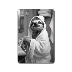 Sloth in Bathrobe #2 - Cute Funny Animals - Magnet - Picture 1 of 2