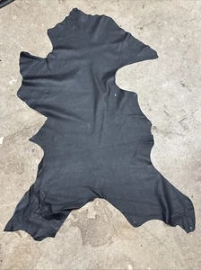 Black leather Calf hide Calfskin 4.8 sq. ft. for bookbinding Z30 - Picture 1 of 3