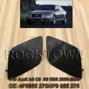 1 Pair Left Right Side Headlight Washer Cover Cap for Audi A6L S6 RS6 2005-2008 - Picture 1 of 5