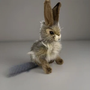 Vintage Hansa Jack Rabbit Realistic Animal Plush 9" - Picture 1 of 5