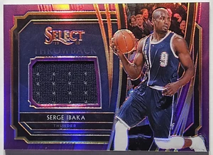 2019-20 Select Basketball Throwback Jersey Purple #TM-SIB Serge Ibaka #16/99 - Picture 1 of 4