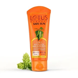 Lotus Herbals Safe Sun 3-In-1 Matte Look Daily Sunblock Lotion SPF 40 | 100g - Picture 1 of 6