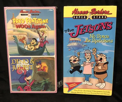 Hanna Barbera Animated Cartoon VHS Tape Lot (2) Sealed Jetsons Flinstones - Image 1 of 4