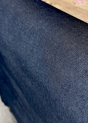 10 YARDS USA MADE DEEP INDIGO DENIM 10 ozs RING SPUN 100% COTTON FABRIC 68" WIDE - Image 1 of 4