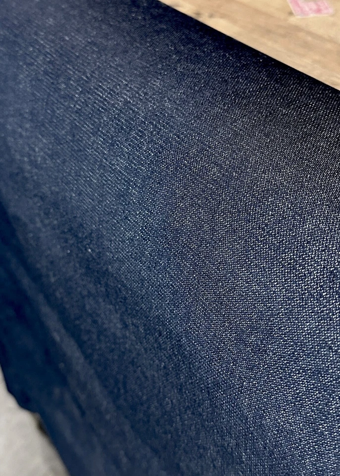 USA MADE DEEP INDIGO DENIM 10 ozs RING SPUN 100% COTTON FABRIC 68" WIDE BY YARD - Image 1 of 4