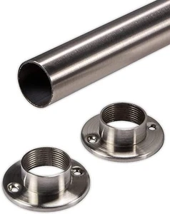 Vestiti Rotondo Tubo Armadio Asta Guardaroba Acciaio Inox 1000-2000 MM Ø 25 MM - Bild 1 von 14