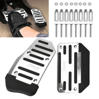Silver Universal Racing Sports Non-Slip Automatic Car Gas/Brake Pedal Pads Cover
