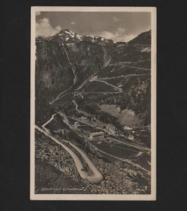 Postal OPC 1930 Suiza glaciar contra Grimsetstrasse - Imagen 1 de 2