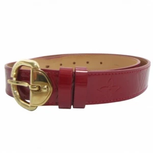 Cinturón de cuero Louis Vuitton M6980U monograma Vernis Pomme d'Amour Sanctuary usado 6 - Imagen 1 de 9