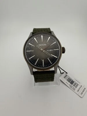 Nixon Sentry Nylon A1393 Nuevo Plateado Lt Marrón Bosque 100m Resistente al Agua”ñ Foto 1 de 4