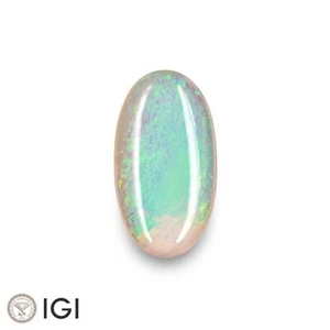 Ópalo blanco certificado IGI AUSTRALIA 4,26 quilates natural sin tratar ovalado juego de colores - Imagen 1 de 6