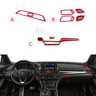Sporty Red Dashboard Strip Center/Side Ac Vent Panel Trim For Honda Accord 18-22