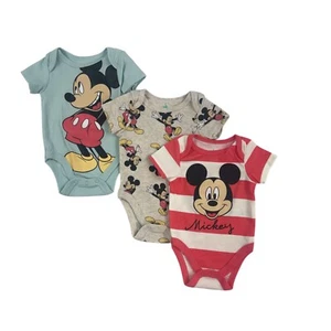 Disney Mickey Mouse   Baby Boy’s  3-Piece  Bodysuit SIZE 0-3M, 3-6M, 6-9M - Picture 1 of 1