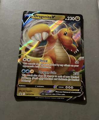 Dragonite V JUMBO Card SWSH154 Black Star Promo Pokémon - Image 1 of 2