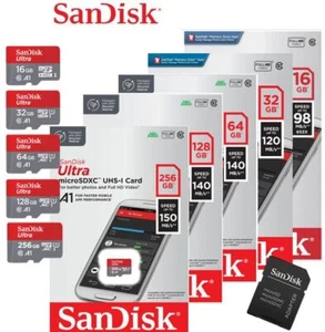 SanDisk ULTRA 32Go 64Go 128Go 256Go 512Go Micro SD SDHC SDXC Carte mémoire FR - Photo 1/14