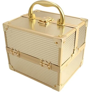COMPACT SERIES Cosmetic Train Case Beauty Makeup Case - 4 Tier Trays - Picture 1 of 6