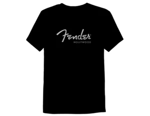 Camiseta negra XL Fender Hollywood para hombre - Imagen 1 de 1