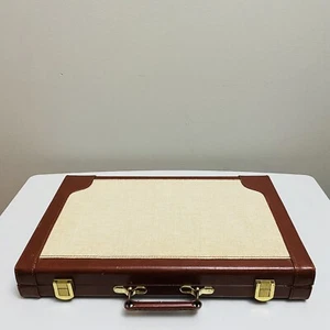 Vintage Backgammon Replacement Leather/Fabric Board Game Case 15.5" x 10" x 2.5" - Picture 1 of 11