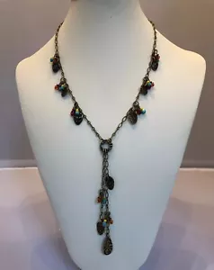 Nuevo Collar Y Multicolor y Latón 18" con 4" Cuelga - Imagen 1 de 3