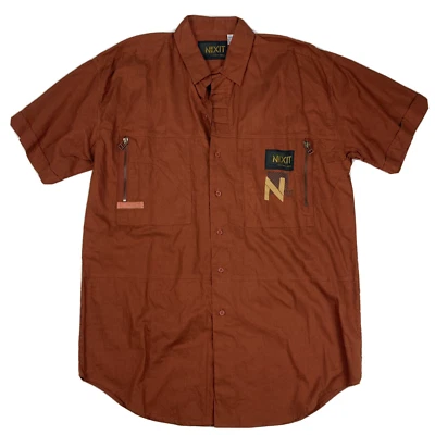 Camisa De Colección NIXIT Abotonada Para Hombres M Años 90 Y2K Punk Surf Patinador Rap Grunge Cremalleras Foto 1 de 4