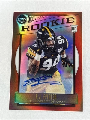 2020 Legacy A.J. Epenesa rookie autograph auto 8/50 HAWKEYES * BILLS - Image 1 of 3