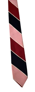 Corbata Ancha Andhurst Personalizada Roja Azul Marino Rosa Rayas Hecha en EE. UU. 3” - Imagen 1 de 12