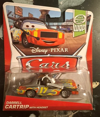 CARS 2 - DARRELL CARTRIP WITH HEADSET -Mattel Disney Pixar - Immagine 1 di 2