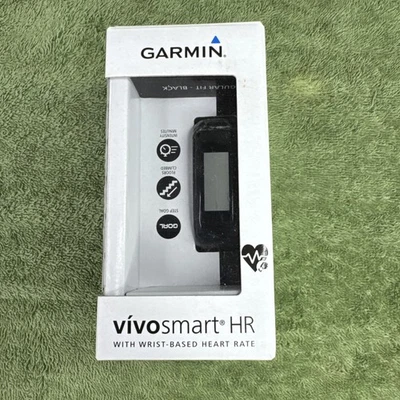Garmin vívosmart HR Activity Tracker Regular Fit -Black Open Box Original Box - Image 1 of 4