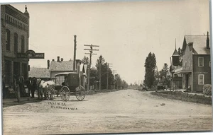 DORCHESTER WI MAIN STREET ANTIQUE REAL PHOTO POSTCARD RPPC - Picture 1 of 2