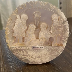 Belén Madreperla Tallado a Mano Arte Concha Belén Decoración - Imagen 1 de 16