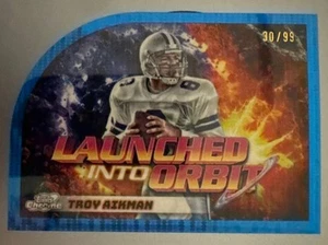 2024 Topps Cosmic Launched Into Orbit Blue Moon Refractor Troy Aikman 30/99 - Bild 1 von 2