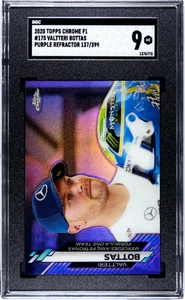Mercedes Valtteri Bottas 2020 Topps cromo F1 #175 púrpura ref. /399 SGC 9 - Imagen 1 de 2