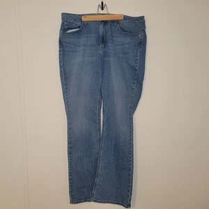 Lee Jeans Damen Größe 16 Blau Normale Passform Gerades Bein Mittlerer Bund - Bild 1 von 6