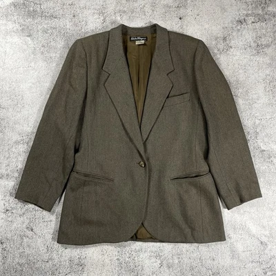 Vintage Salvatore Ferragamo Cashmere Blazer Jacket Size 46 - Image 1 of 4