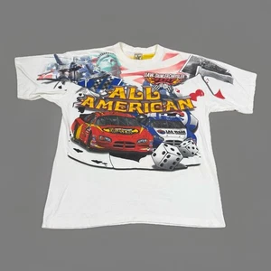 Nascar Racing All Over Print AOP Las Vegas Speedway Single Stitch T Shirt XXL - Picture 1 of 8