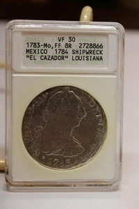1783 Mexico 8 Reales El Cazador Shipwreck Silver Coin ANACS Graded VF 30 - Picture 1 of 5