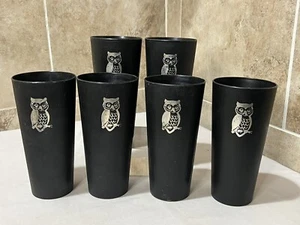 Vintage Nasco Owl Drinking Cups- Set Of 6 - Picture 1 of 3