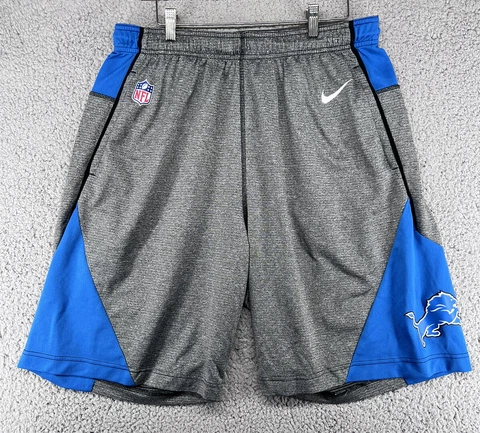 Nike NFL On Field Mens Dri-Fit Detroit Lions Team Issued Workout Shorts Sz XL Cover