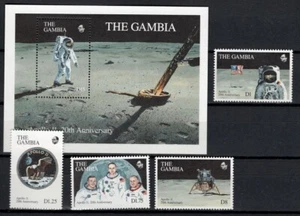 Gambia 1990 MNH SS Space, 20 aniversario del Apolo 11, alunizaje - Imagen 1 de 1