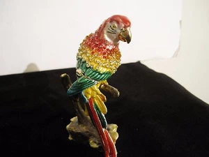 ENAMELED TRINKET BOXES W/SWAROVSKI CRYSTALS, HINGED,SILK LINED BOX, PRICE EACH - Picture 1 of 12