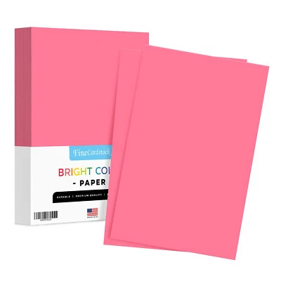 Papel color rosa claro brillante, 24 lb Bond (90 gsm), 11 x 17, 100 hojas Foto 1 de 4