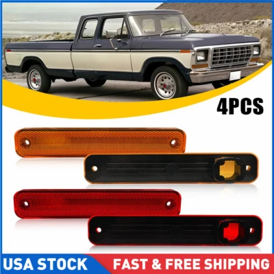 4 luces LED laterales para camioneta Ford F150 F250 Bronco serie F 1973-1979 Foto 1 de 4