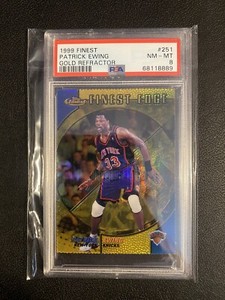 Patrick Ewing 1999 Finest Gold Refractor Psa 8 Only 2 & 1 Higher! Rare 50/100